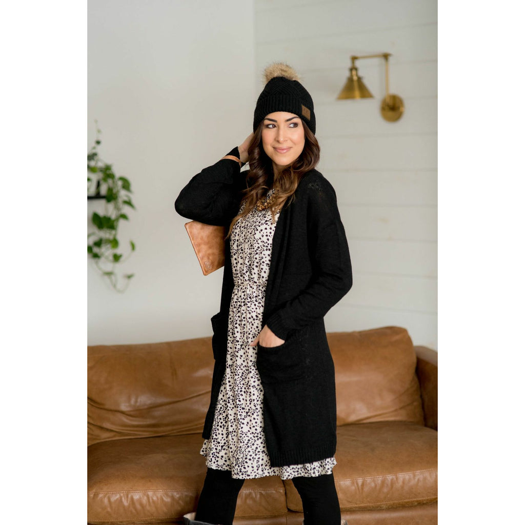 Textured Tissue Tunic Cardigan - Betsey's Boutique Shop