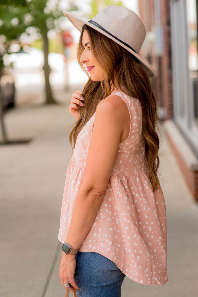 Paint Splatter Peplum Tank - Betsey's Boutique Shop