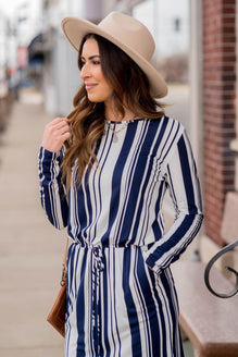 Striped hotsell tie dress