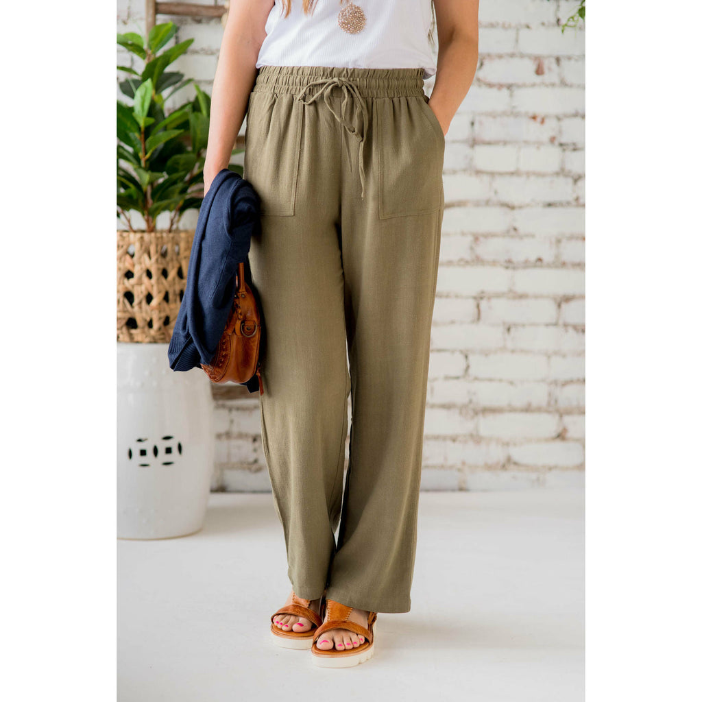 Lightweight Drawstring Pants - Betsey's Boutique Shop