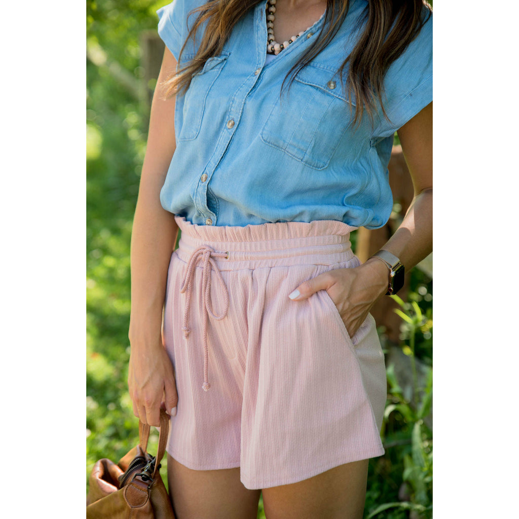 Striped Basic Shorts - Betsey's Boutique Shop