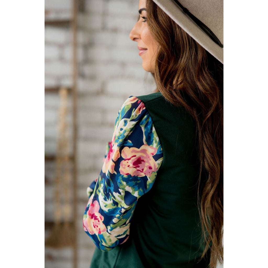 Floral Long Sleeve Blouse - Betsey's Boutique Shop