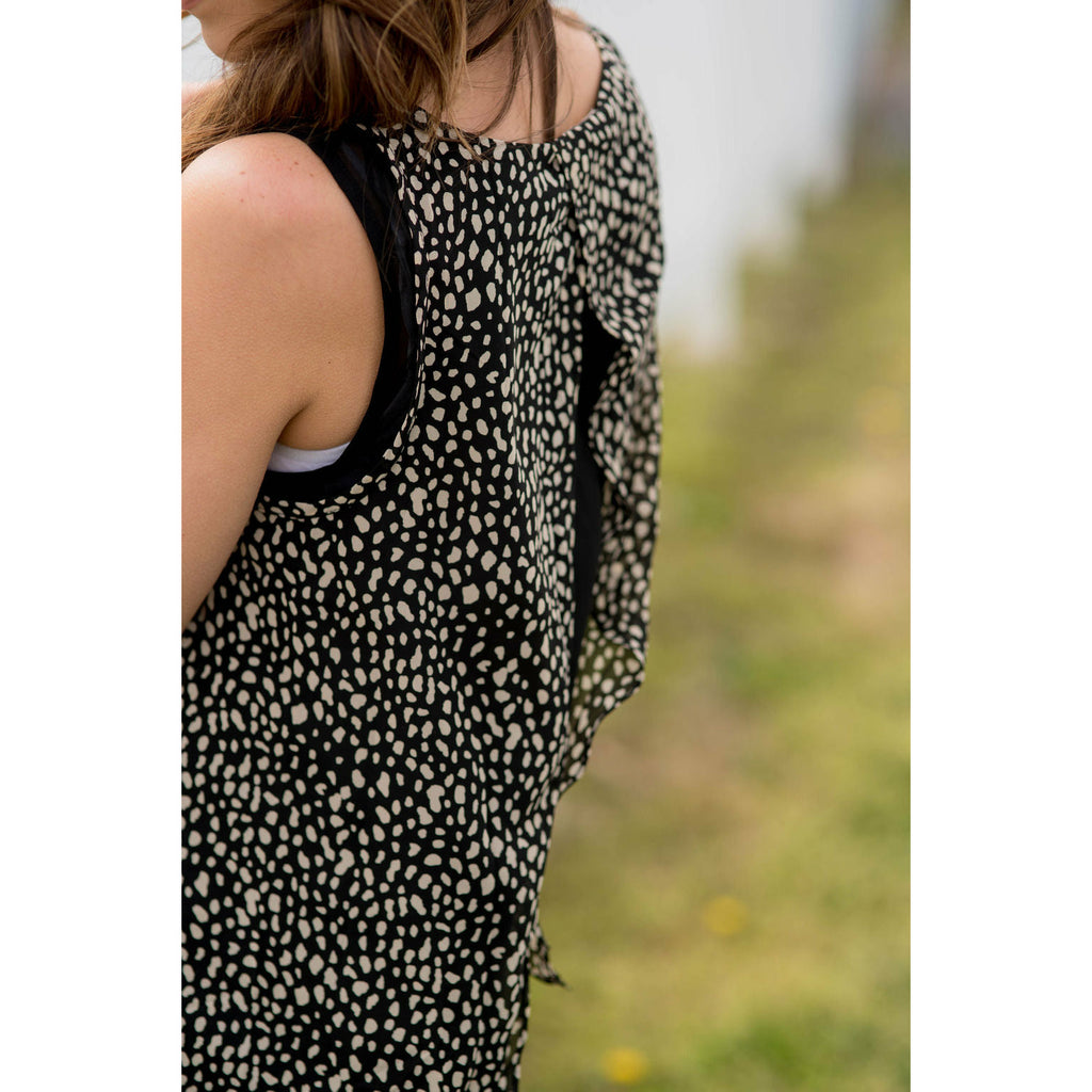 Speckled Layered Blouse Tank - Betsey's Boutique Shop