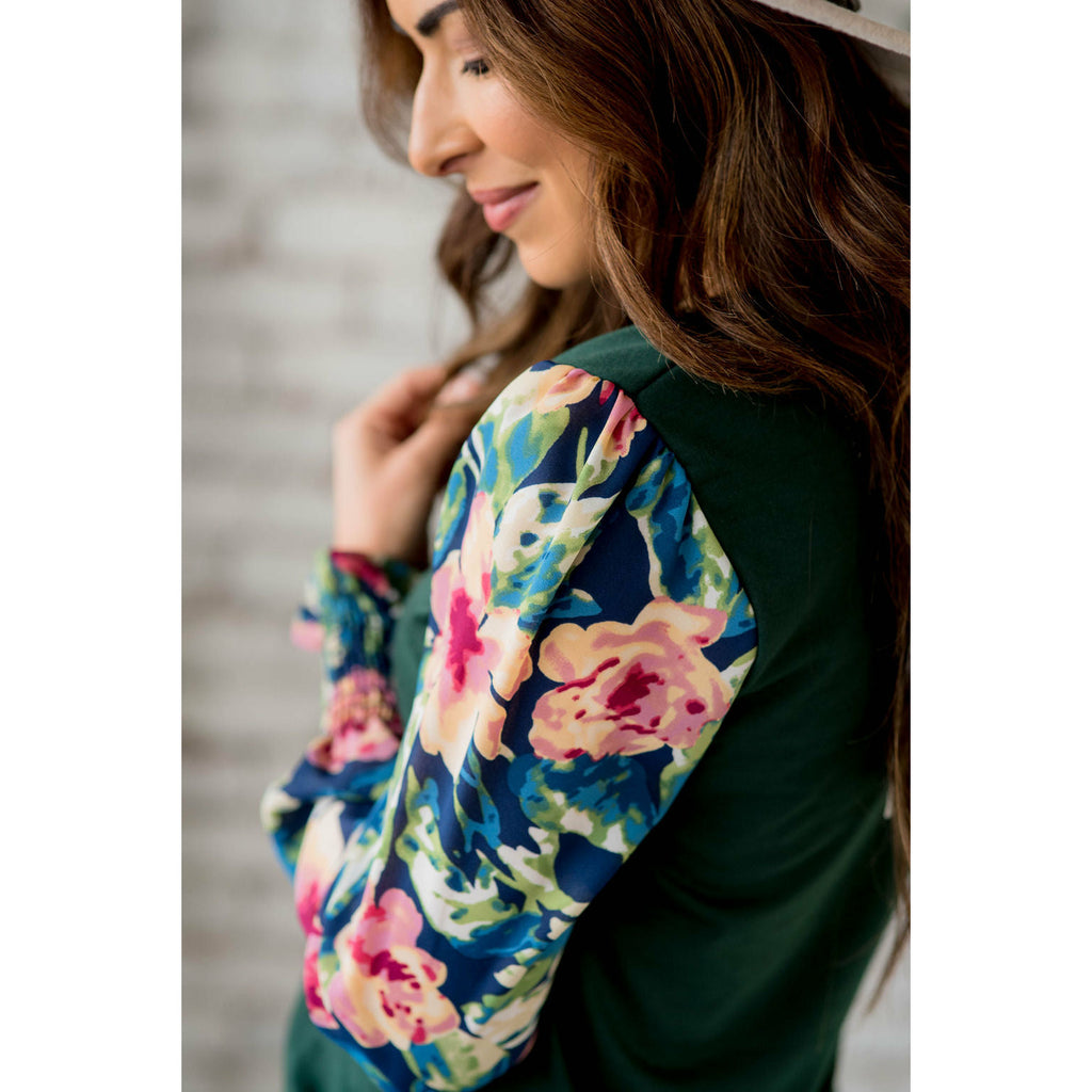 Floral Long Sleeve Blouse - Betsey's Boutique Shop