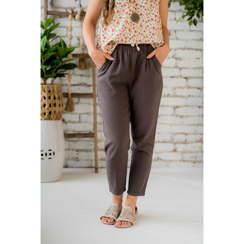 Relaxed Drawstring Detailed Bottom Pants - Betsey's Boutique Shop