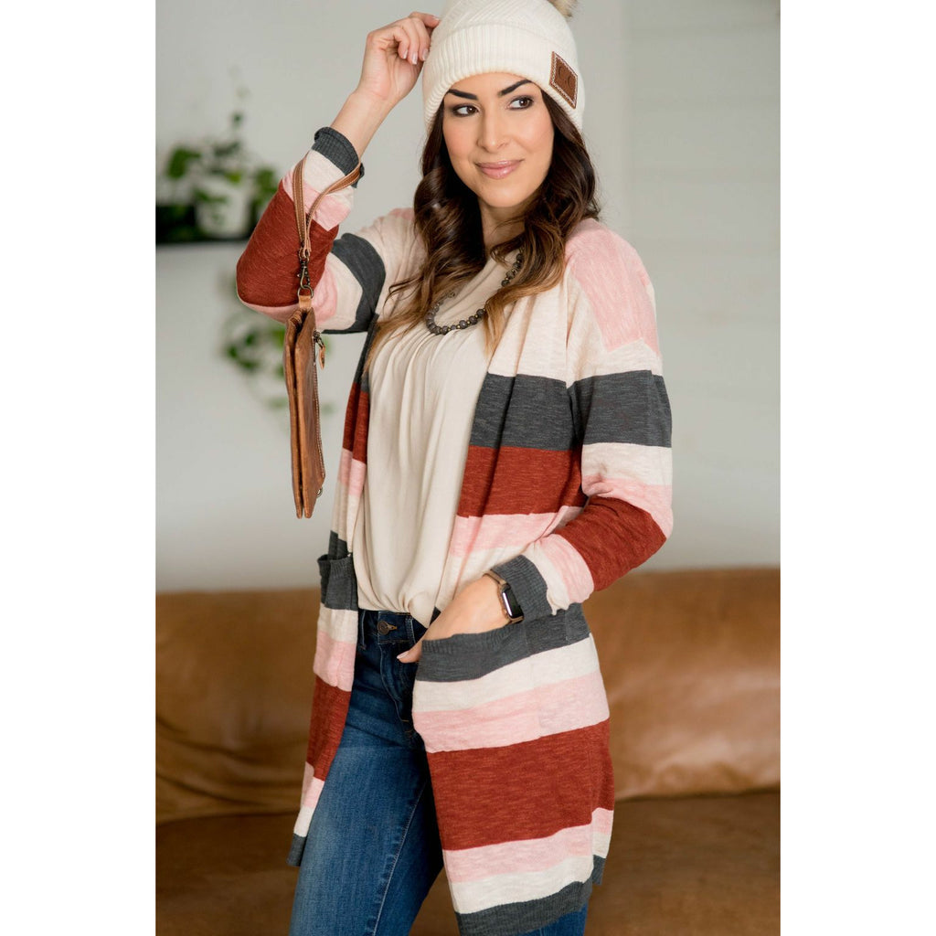 Striped Tissue Cardigan - Betsey's Boutique Shop