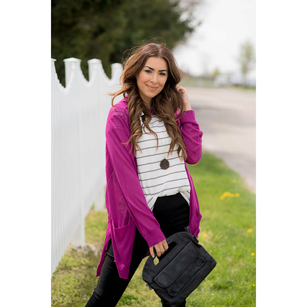 Tissue Button Cardigan - Betsey's Boutique Shop - Coats & Jackets