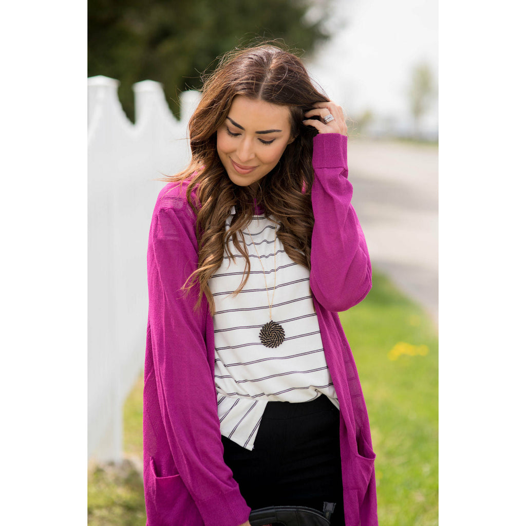 Tissue Button Cardigan - Betsey's Boutique Shop - Coats & Jackets