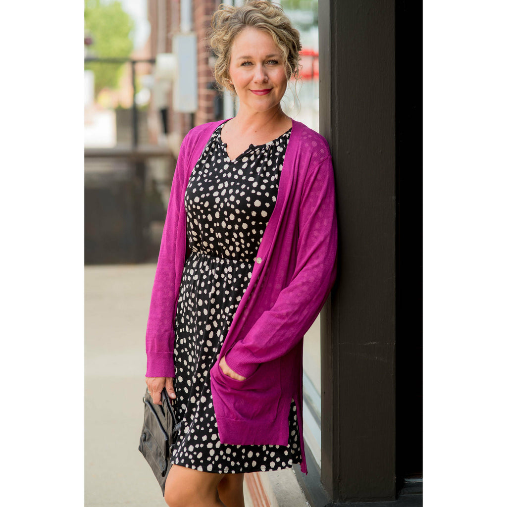 Tissue Button Cardigan - Betsey's Boutique Shop - Coats & Jackets