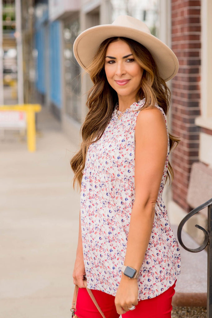 Mini Blooms Peplum Tank - Betsey's Boutique Shop