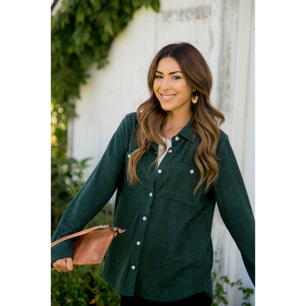 Cozy So Soft Button Up - Betsey's Boutique Shop