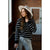 Sassy Side Zipper Striped Sweatshirt - Betsey's Boutique Shop - Shirts & Tops