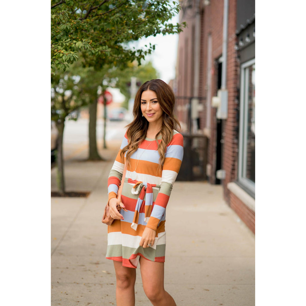 Colorful Stripe Dress - Betsey's Boutique Shop