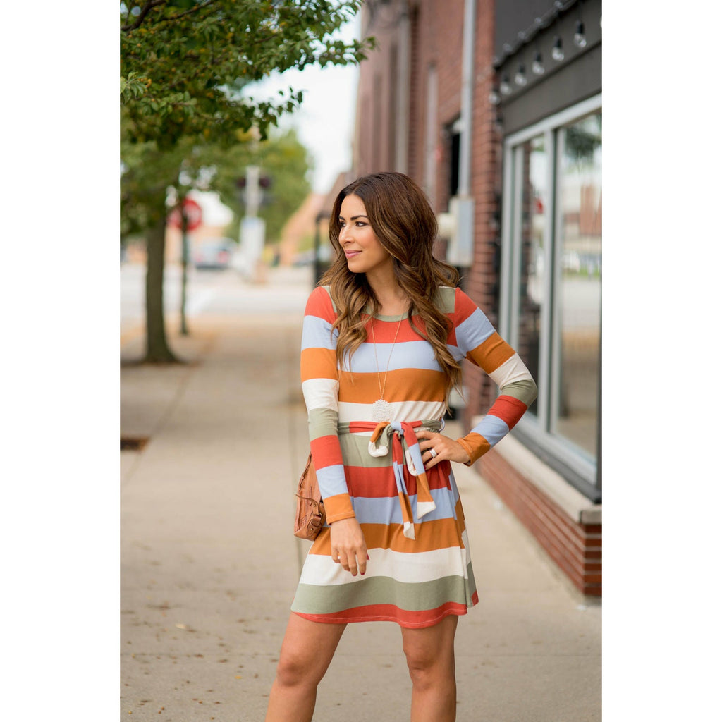 Colorful Stripe Dress - Betsey's Boutique Shop