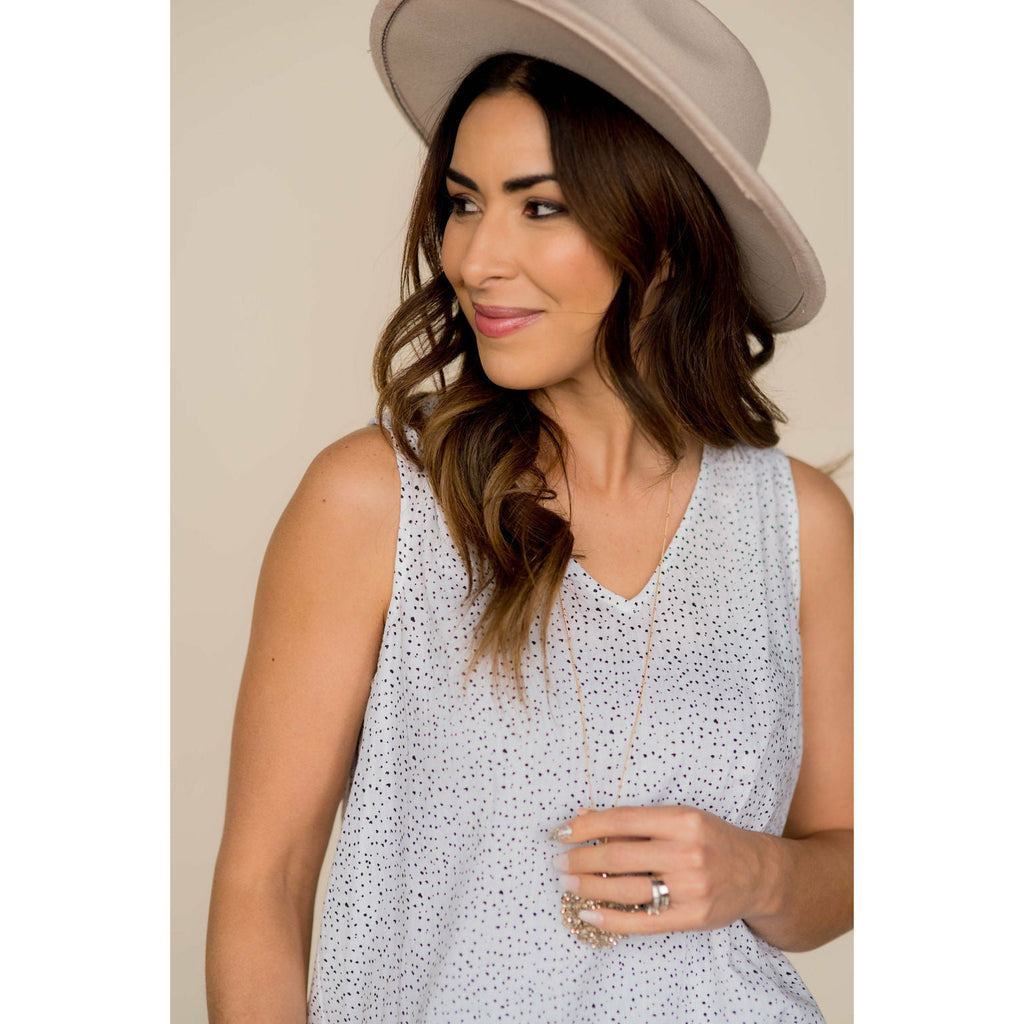 Dot V-Neck Tank - Betsey's Boutique Shop