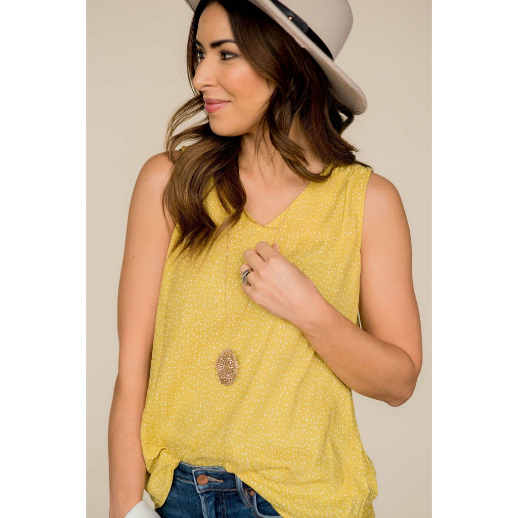 Dot V-Neck Tank - Betsey's Boutique Shop