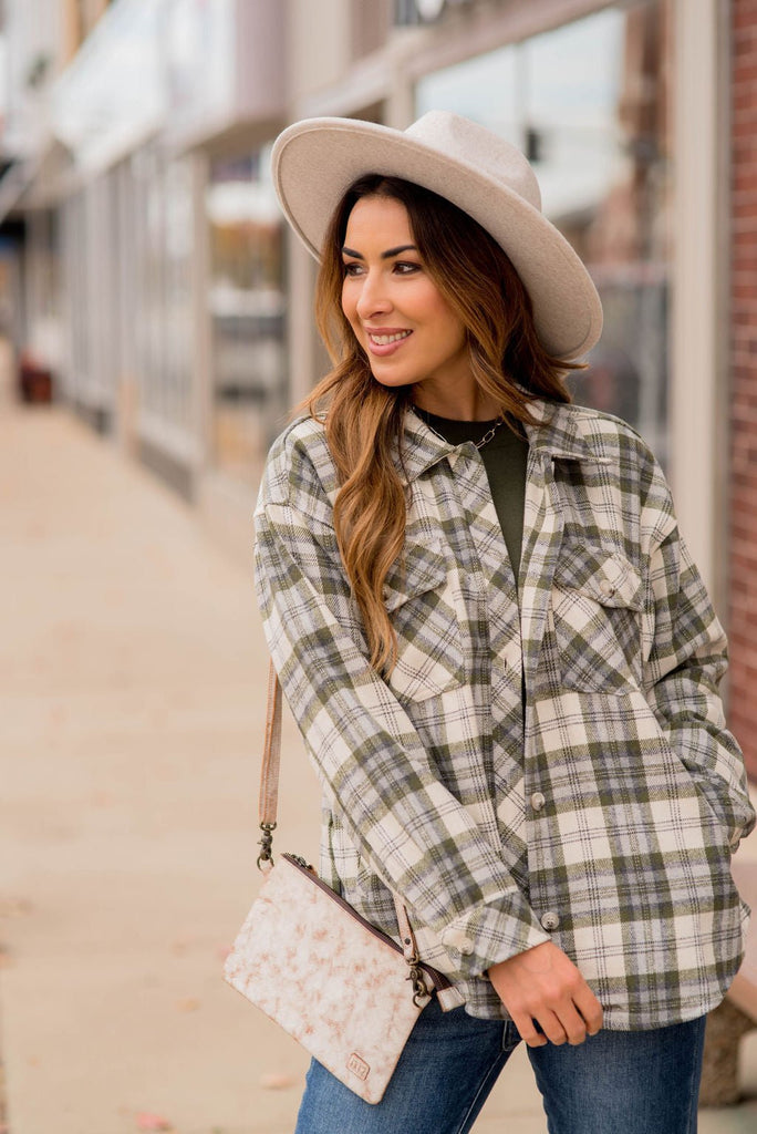 Carried Away Plaid Shacket - Betsey's Boutique Shop