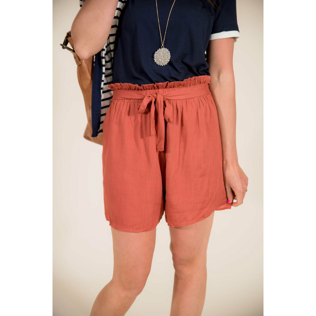 Tie Waisted Shorts - Betsey's Boutique Shop