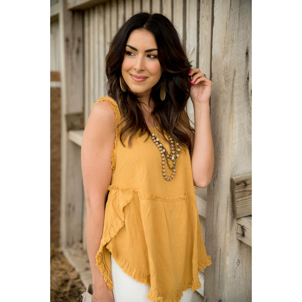 Fringe Detail Tank - Betsey's Boutique Shop