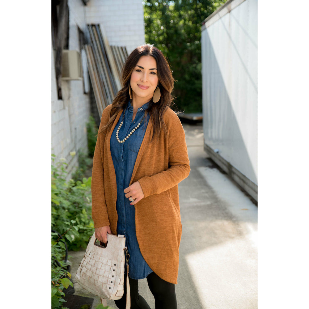 Cognac cardigan sale