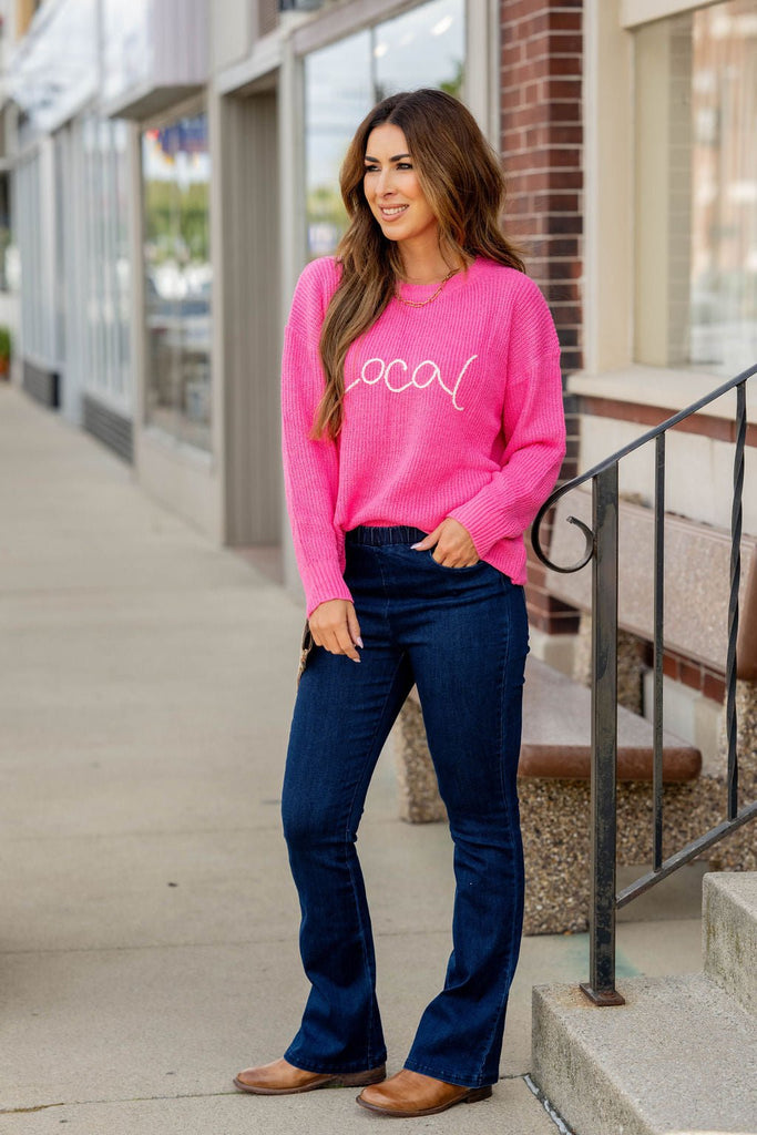 Local Stitched Sweater - Betsey's Boutique Shop -