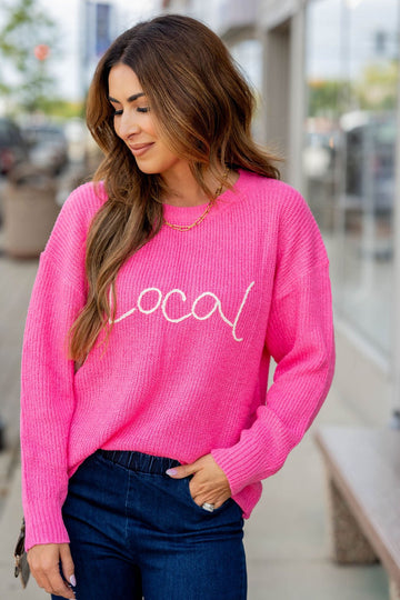 Local Stitched Sweater - Betsey's Boutique Shop -