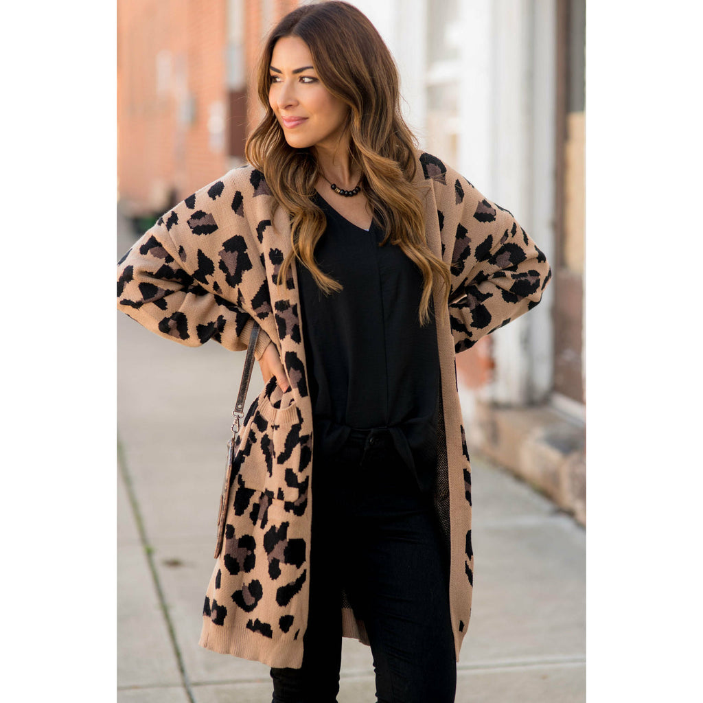 Safari Ready Leopard Tunic Cardigan - Betsey's Boutique Shop