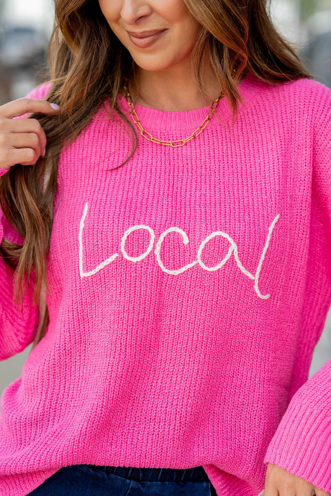 Local Stitched Sweater - Betsey's Boutique Shop -