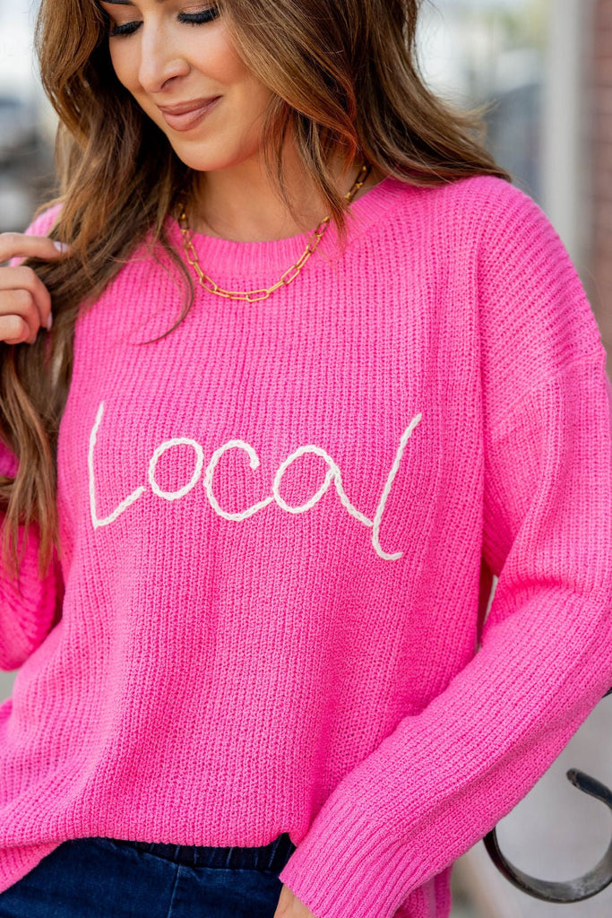 Local Stitched Sweater - Betsey's Boutique Shop -