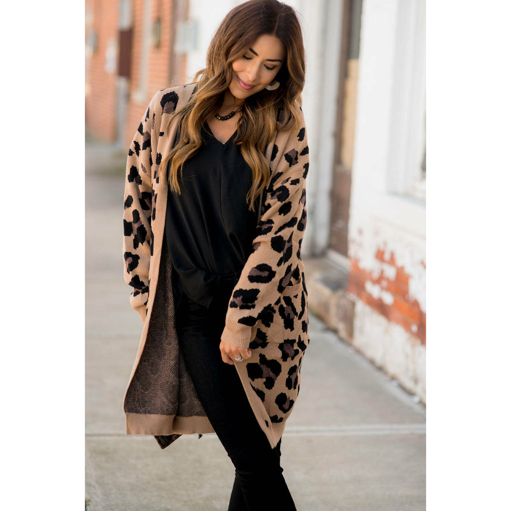 Safari Ready Leopard Tunic Cardigan - Betsey's Boutique Shop