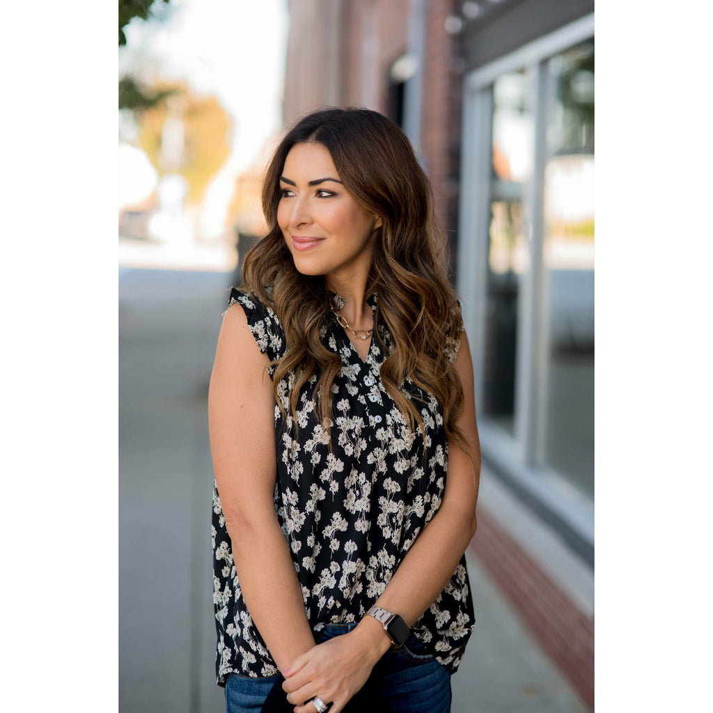 Fluttery Floral Bouquet Tank - Betsey's Boutique Shop