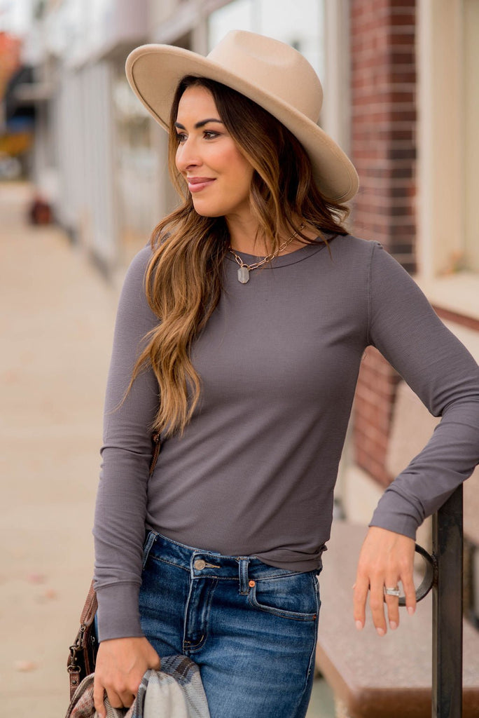 Basic Thermal Tee - Betsey's Boutique Shop