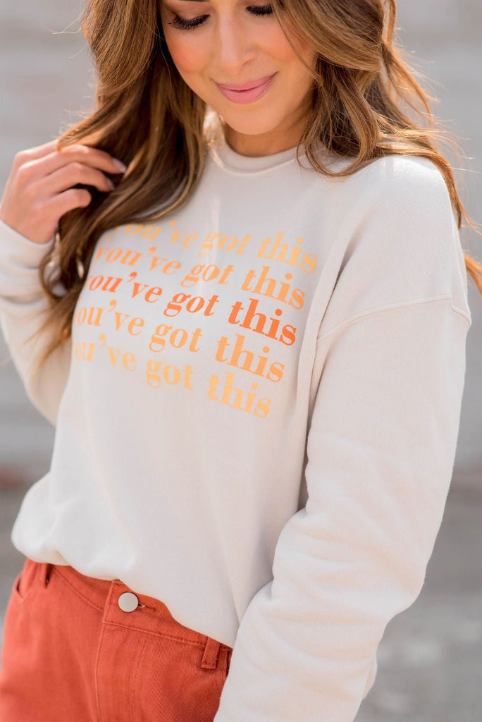 You've Got This Cascading Graphic Crewneck - Betsey's Boutique Shop -