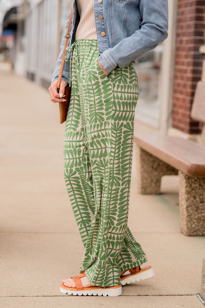 Tropics Drawstring Pants - Betsey's Boutique Shop -