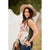 Ivory Floral Front Olive Back Tank - Betsey's Boutique Shop - Shirts & Tops