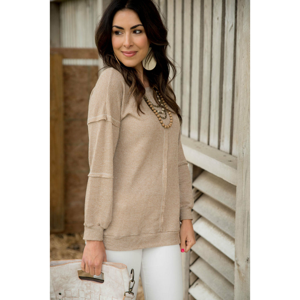 Lightweight Slub Sweater - Betsey's Boutique Shop - Outerwear