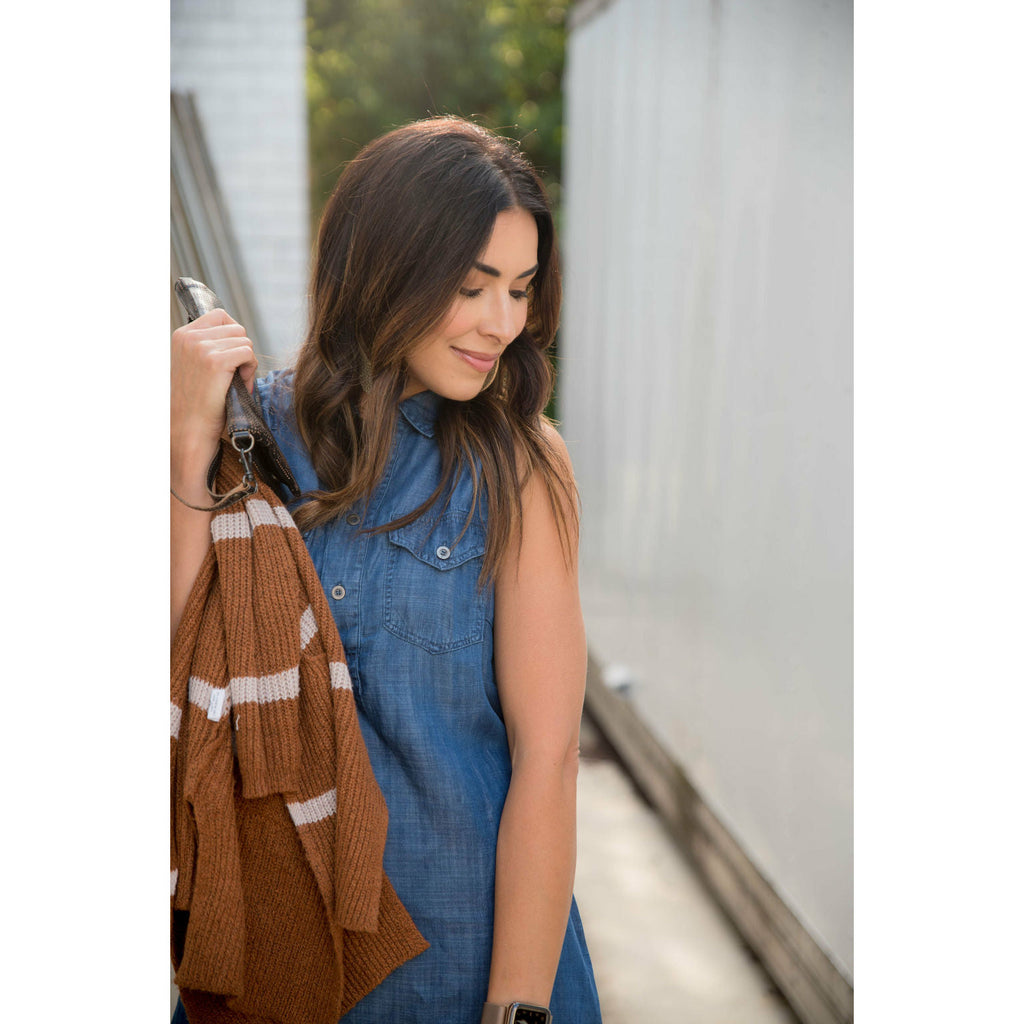 Sleeveless Denim Tunic Dress - Betsey's Boutique Shop