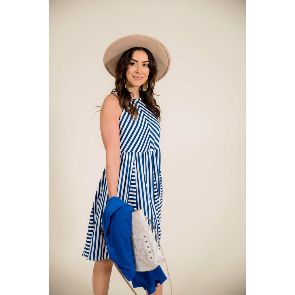 Chevron Halter Dress - Betsey's Boutique Shop