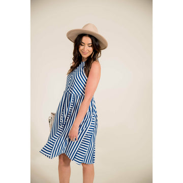 Chevron Halter Dress - Betsey's Boutique Shop