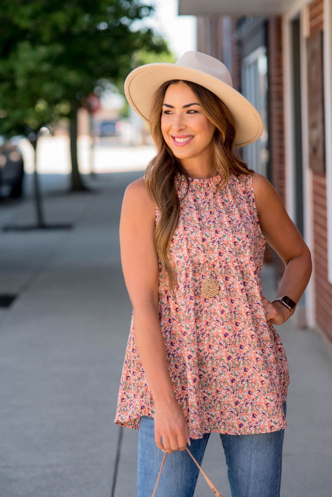 Mini Blooms Peplum Tank - Betsey's Boutique Shop