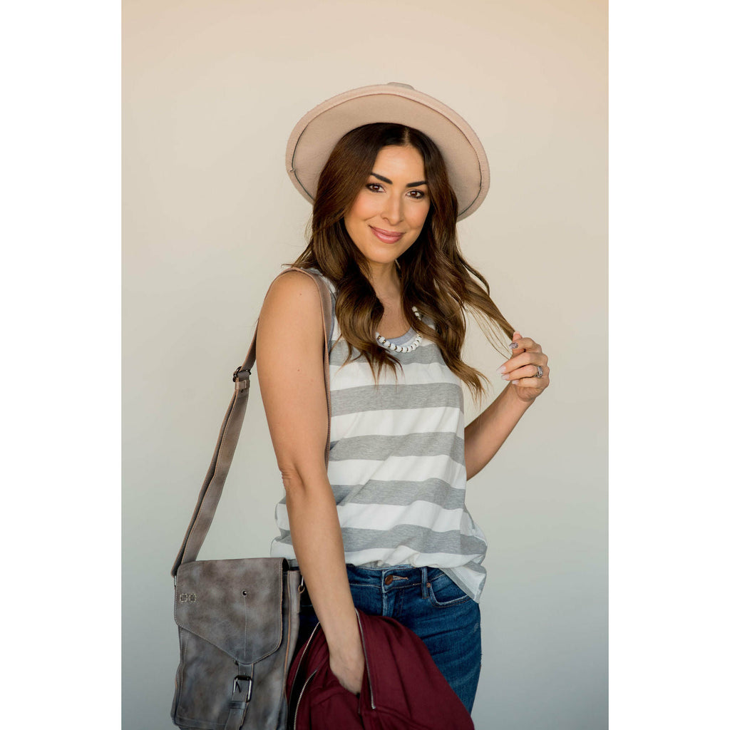 Large Stripe Tank - Betsey's Boutique Shop