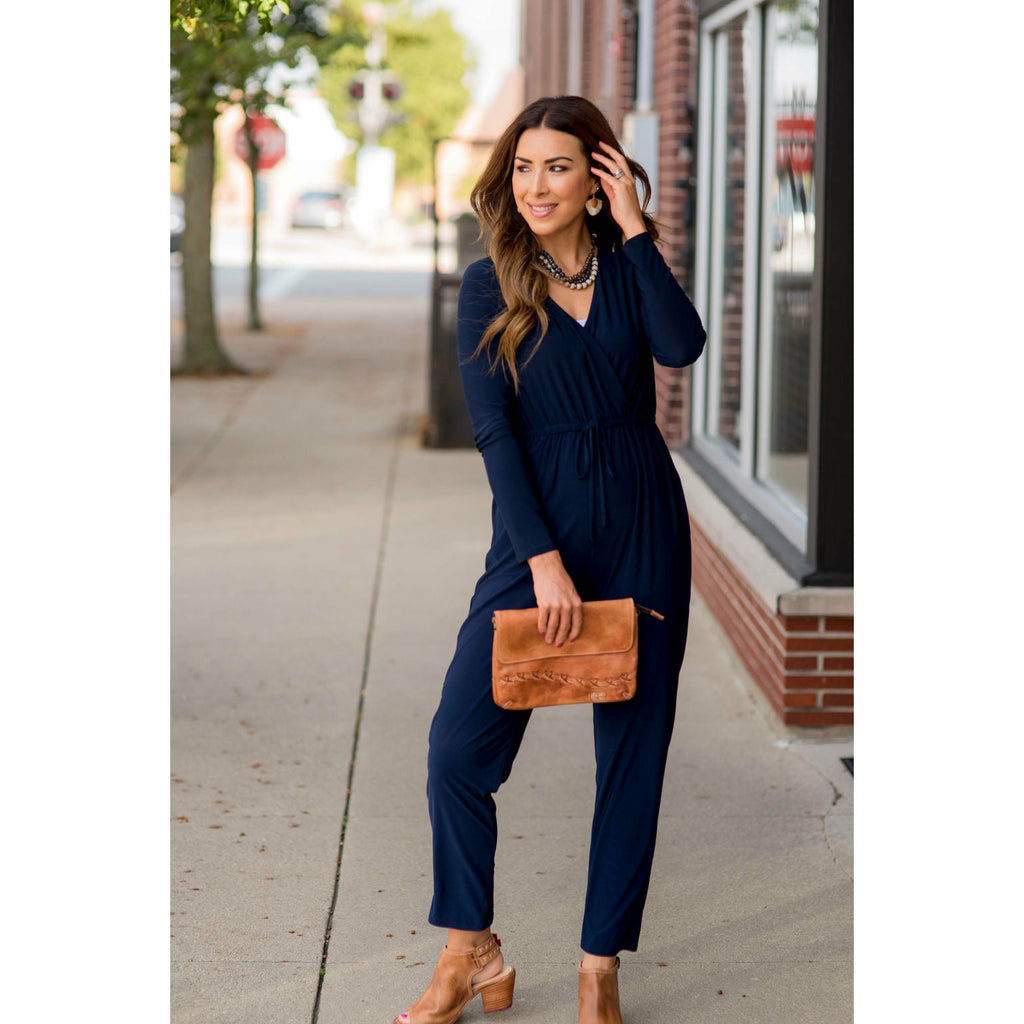 Day Out Long Sleeve Jumpsuit - Betsey's Boutique Shop