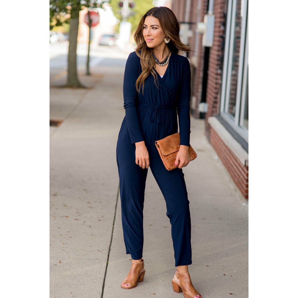 Day Out Long Sleeve Jumpsuit - Betsey's Boutique Shop