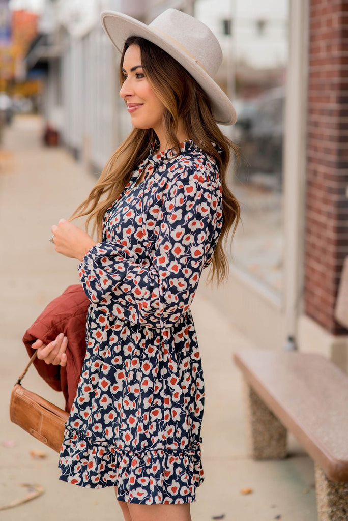 Floral Fun Cinched Dress - Betsey's Boutique Shop -