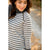 Thick Striped Side Zip Wrap Sweatshirt - Betsey's Boutique Shop - Shirts & Tops