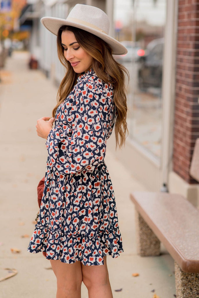 Floral Fun Cinched Dress - Betsey's Boutique Shop -