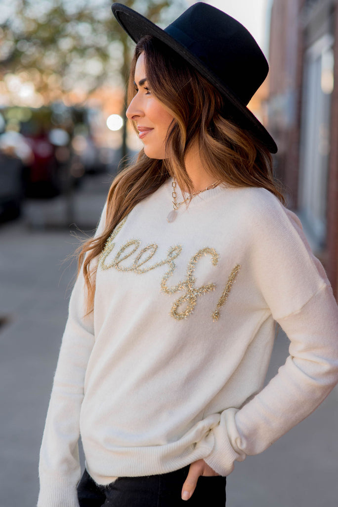 Cheers Tinsel Sweater - Betsey's Boutique Shop