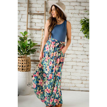 Tank Floral Bottom Maxi - Betsey's Boutique Shop