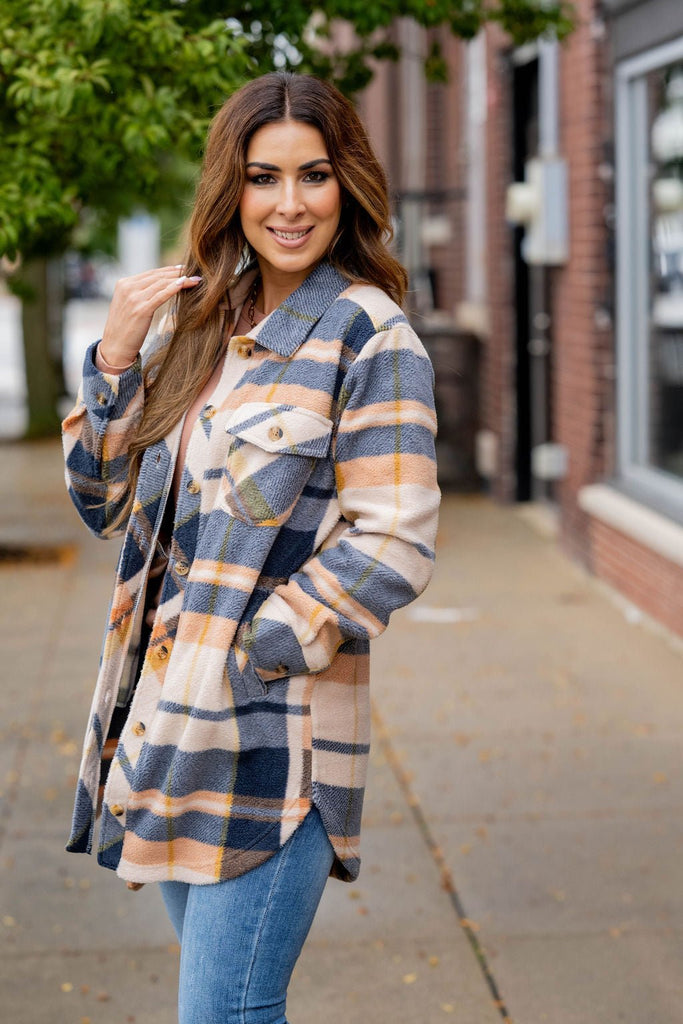 Serenity Plaid Shacket - Betsey's Boutique Shop -