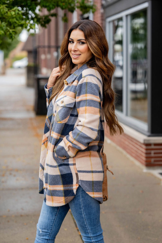 Serenity Plaid Shacket - Betsey's Boutique Shop -